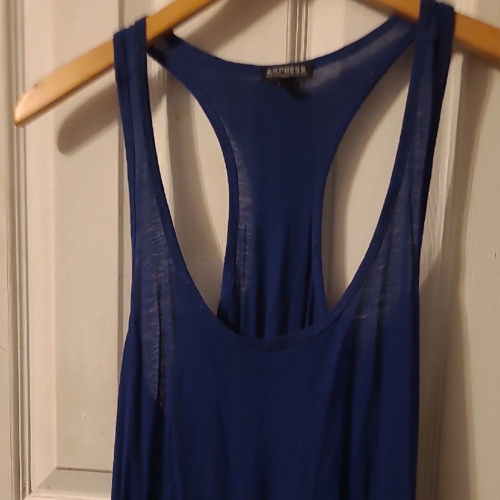 Express Blue Backless Tank Top - Picture 7 of 11